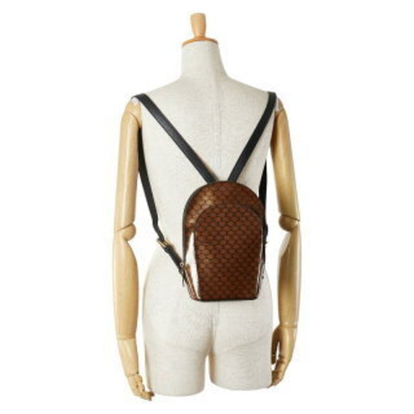 Celine Macadam Rucksack Backpack Brown Black Enamel - Picture 8 of 8